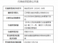 江苏银行扬州分行被罚25万元：对分支机构代理保险业务管理不到位